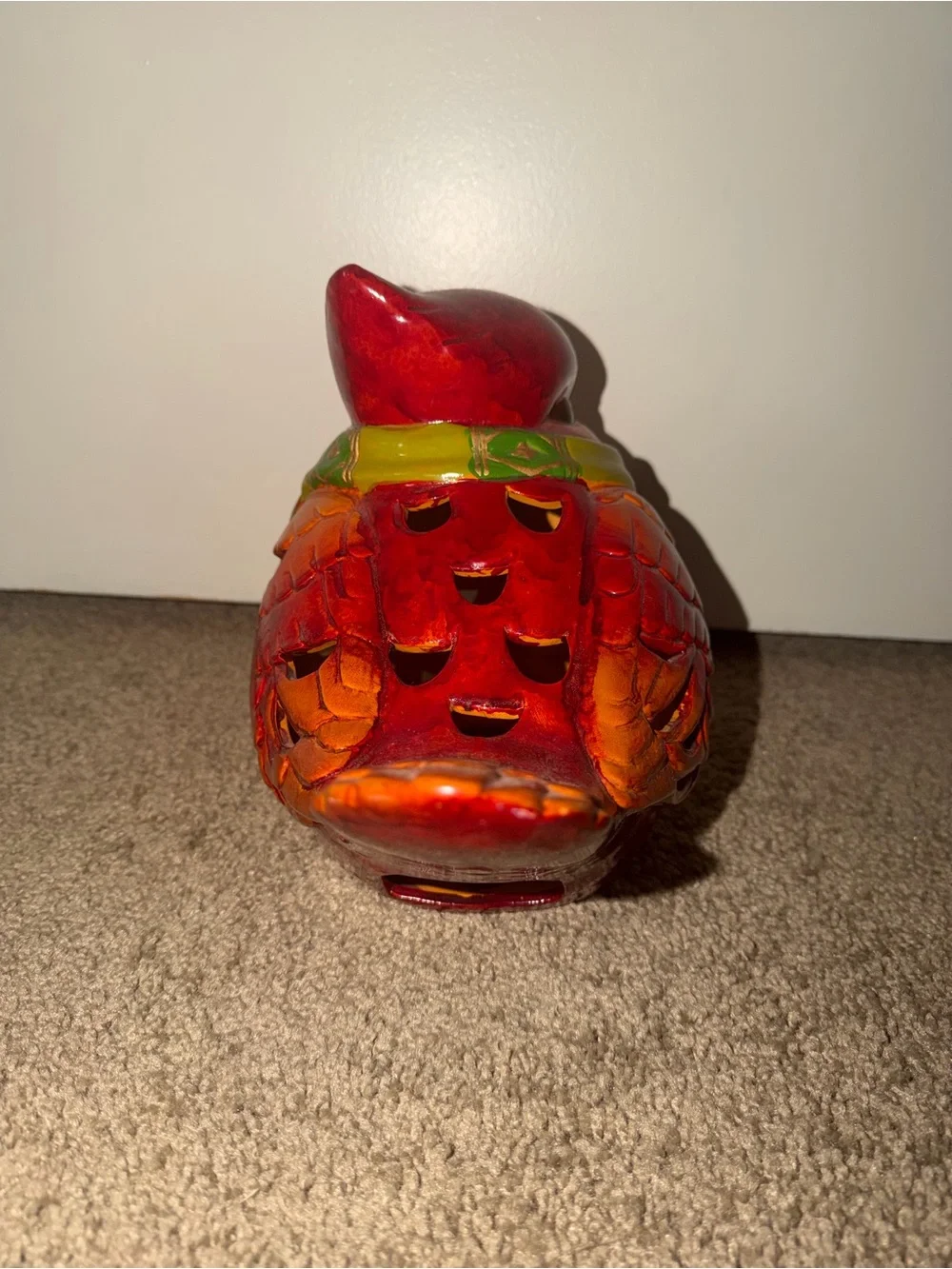 Ceramic Cardinal Accent Lamp/Tealight